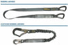 Twin Tail Elastic Lanyard ERGO PLUS with scaff hooks