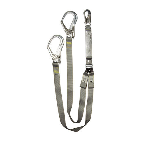 Twin Tail Lanyard Spanset ERGO PLUS shock absorbing with scaffhooks