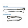 Twin Tail Elastic Lanyard ERGO PLUS with scaff hooks
