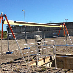 Confined space gantry [tripod and beam] setup